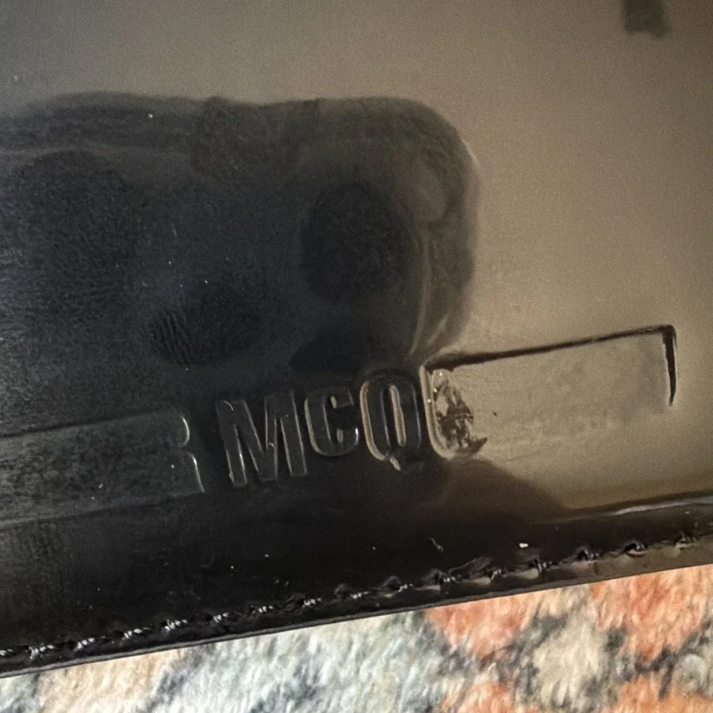 McQ Alexander McQueen Electro Bunny Pouch Wristlet Black White Colorblock Retro